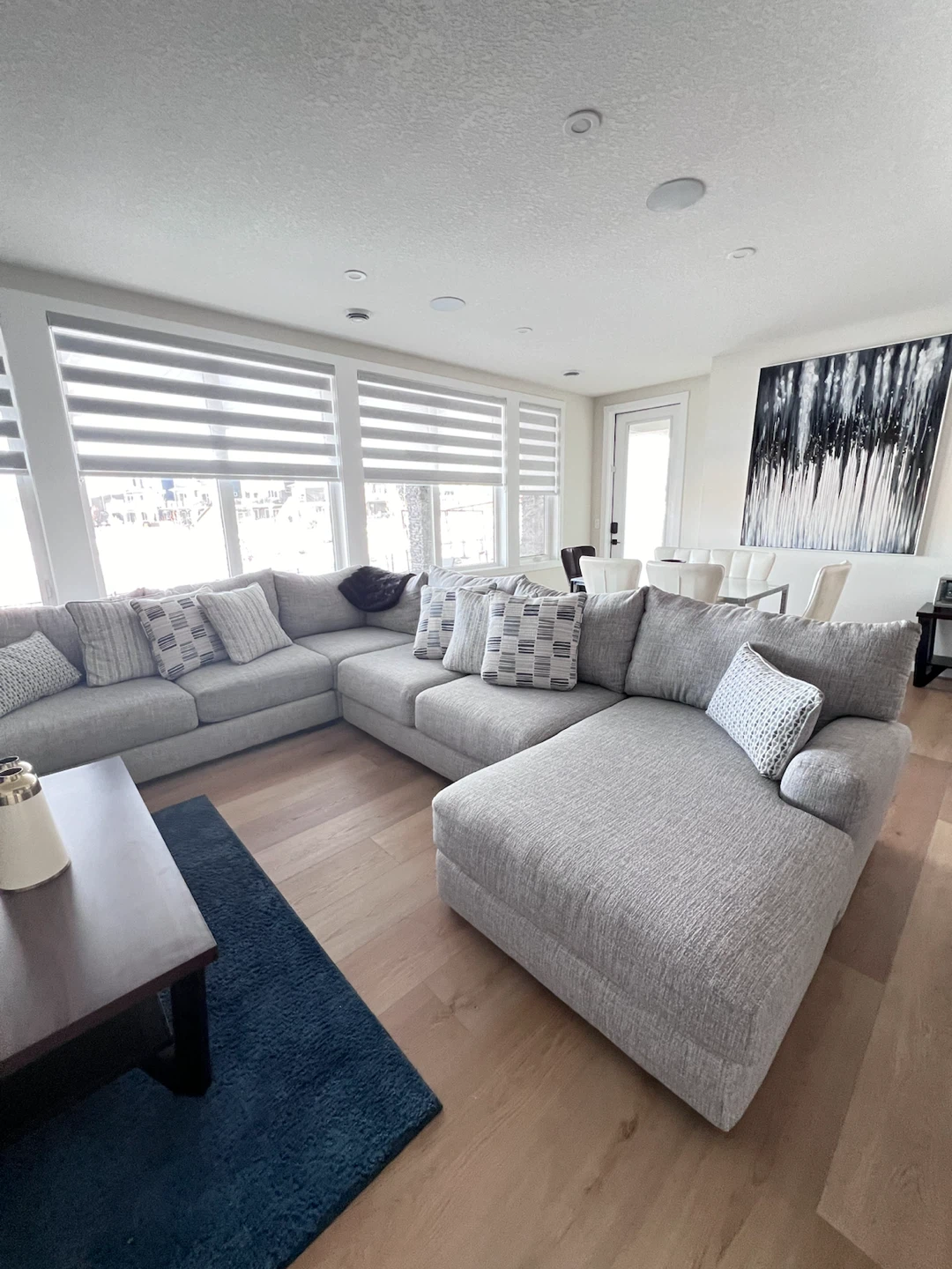 Large Light Grey Sectional Sofa - photo 3