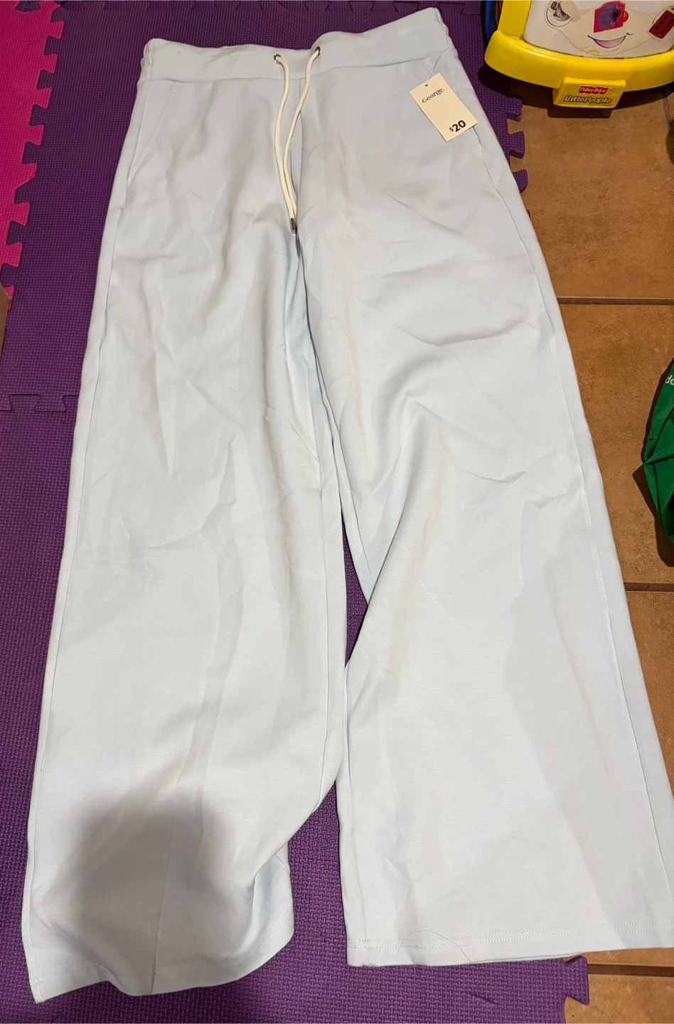 Women’s Light Blue Wide Leg Pant ~Size Large