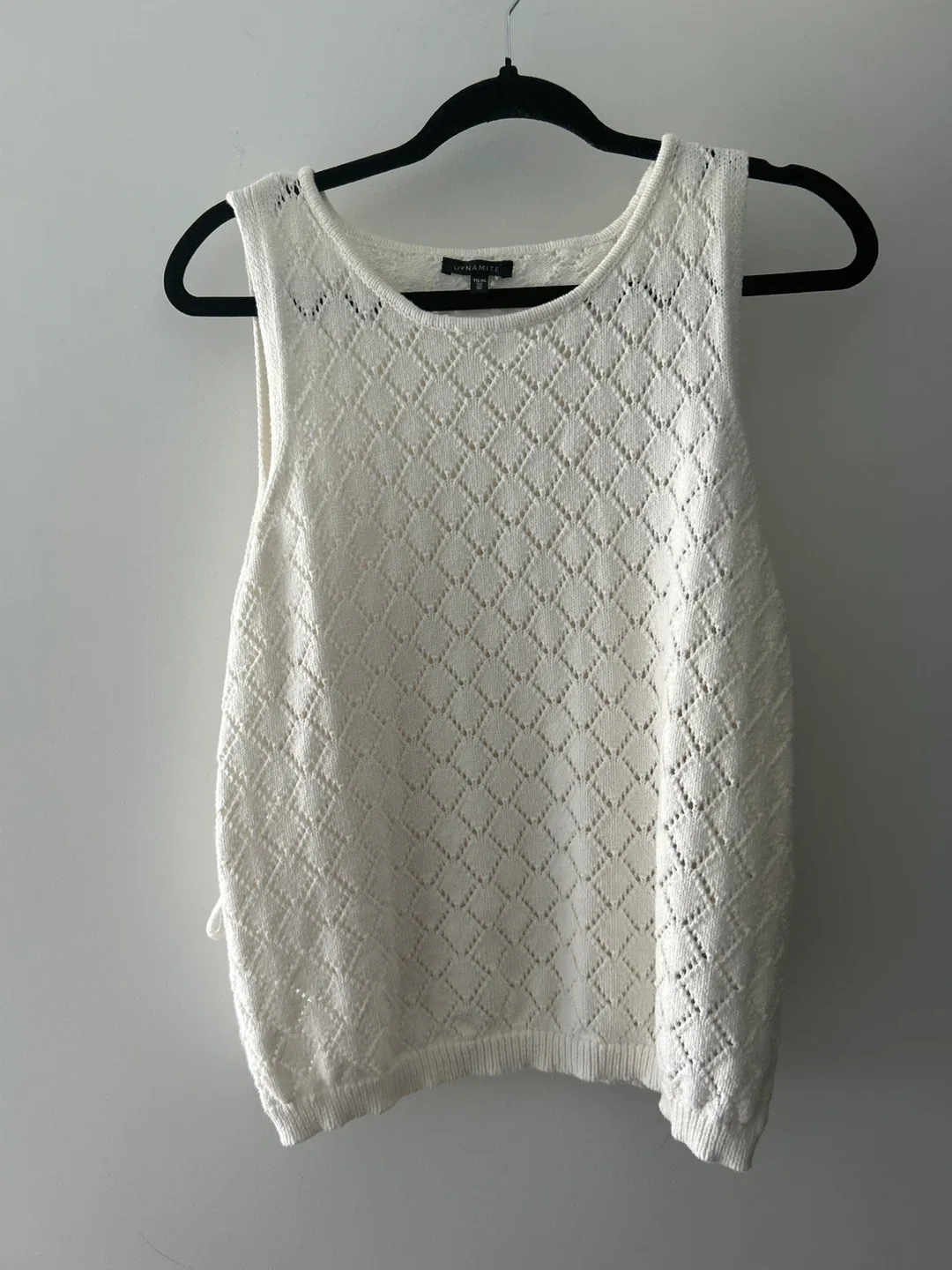 DYNAMITE White Knitted Tank Top