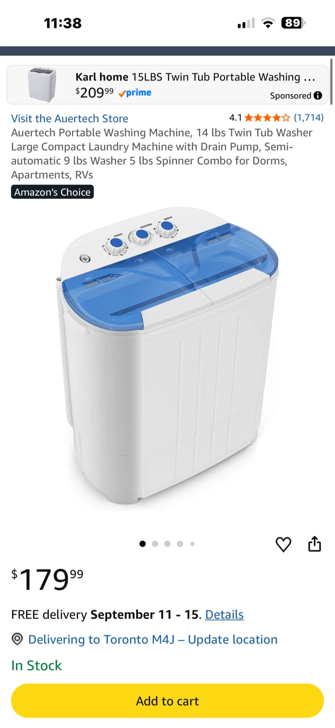 Twin Tub Portable Washing Machine