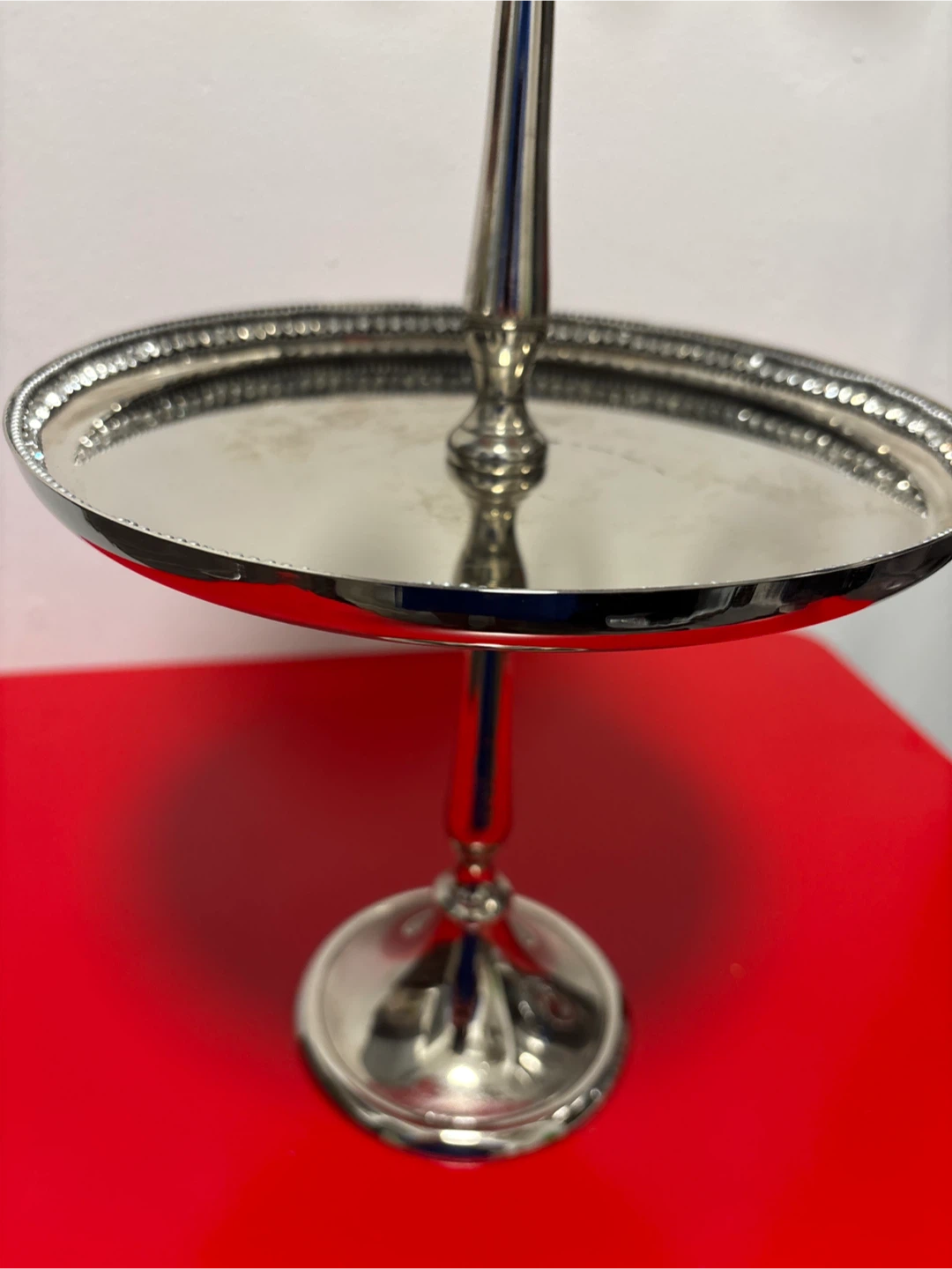 Silver Tone 2-Tier Serving Stand - photo 4