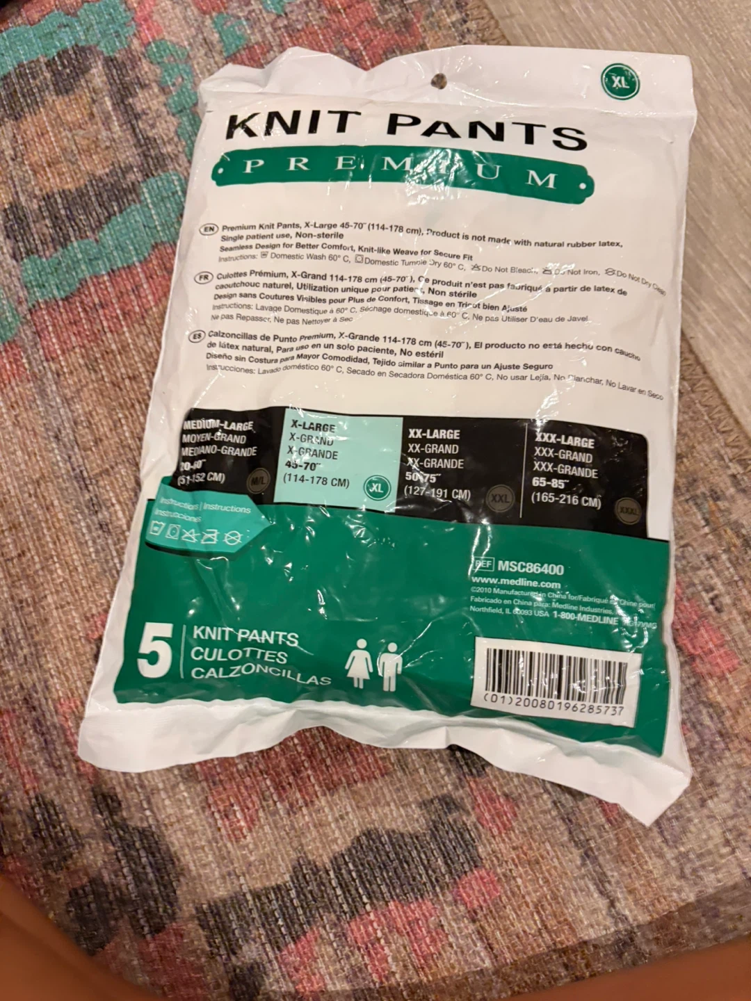 Medline Premium Knit Pants X-Large (5 Pack) - photo 2