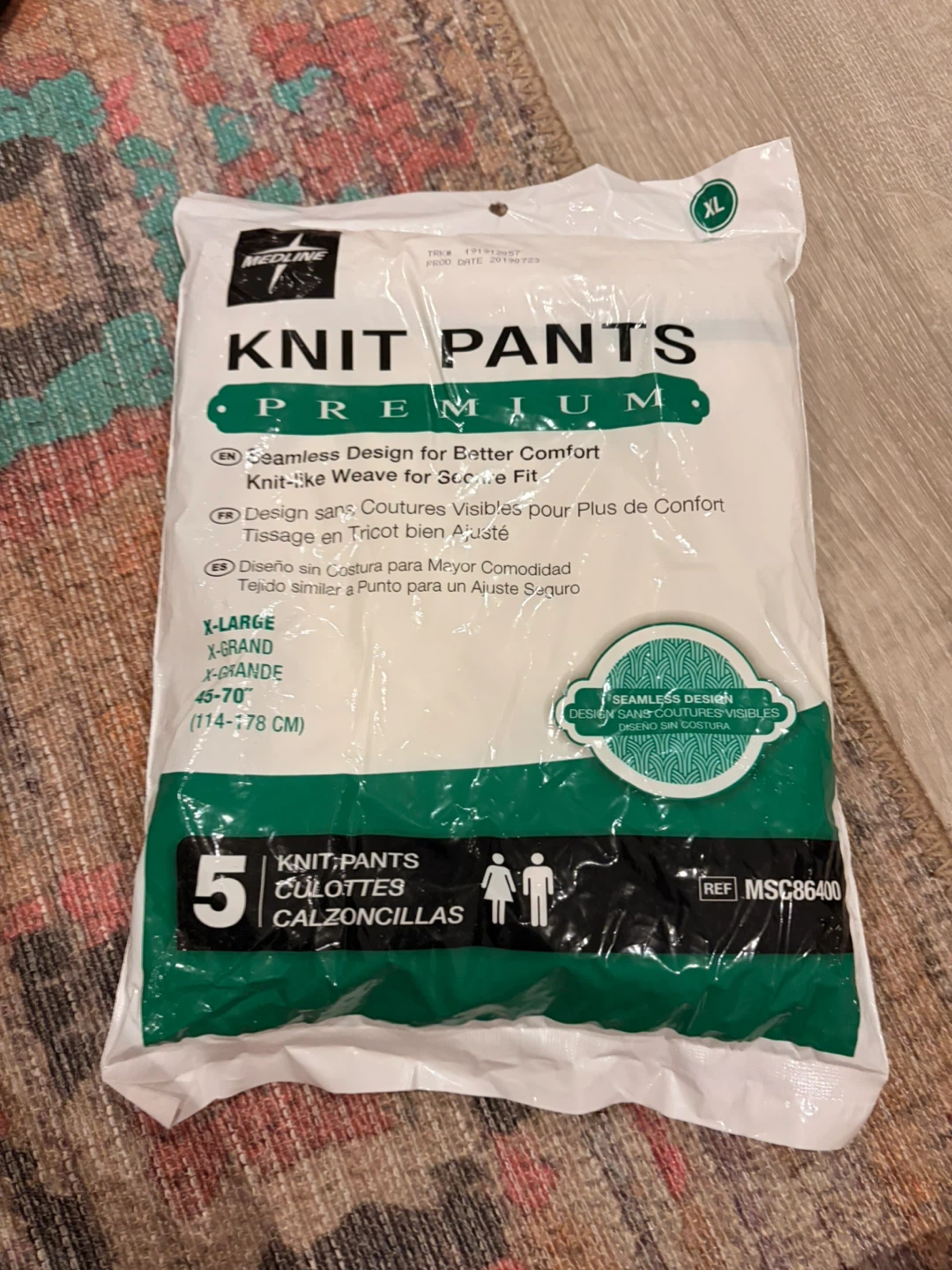 Medline Premium Knit Pants X-Large (5 Pack)