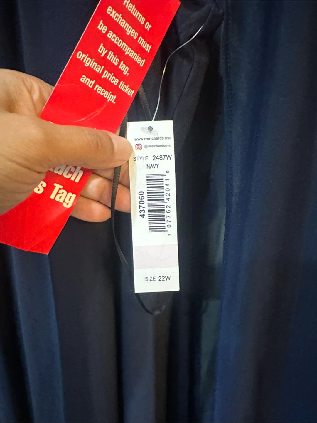 R&M Richards Navy Dress Size 22W - photo 4