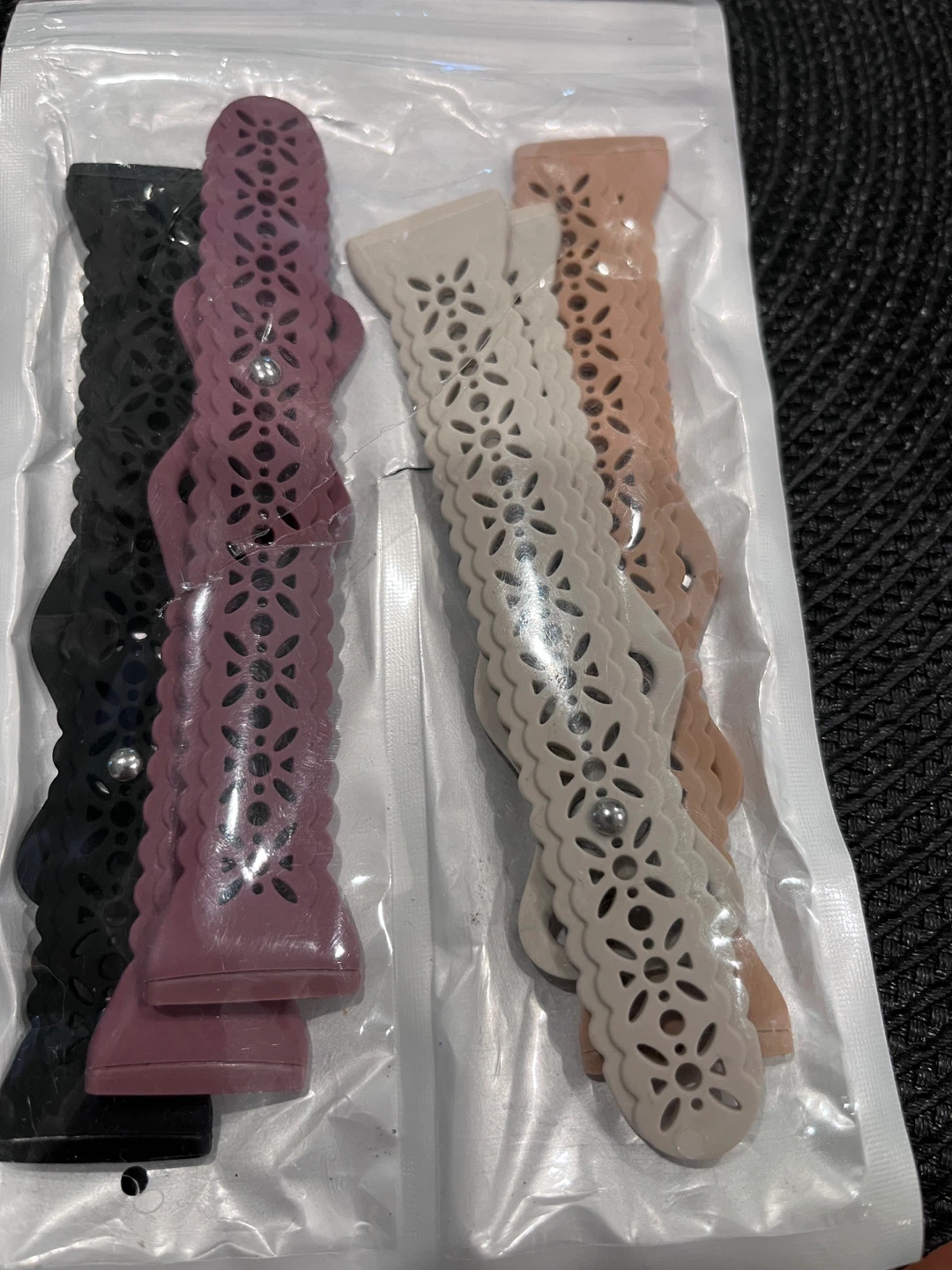 Watch Bands (4-Pack) - Purple, Black, Cream, Peach
