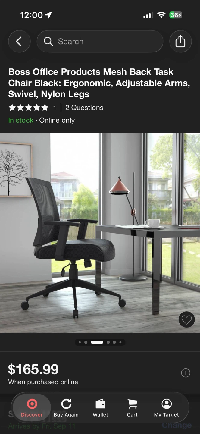 Black Mesh Work Chair - photo 4