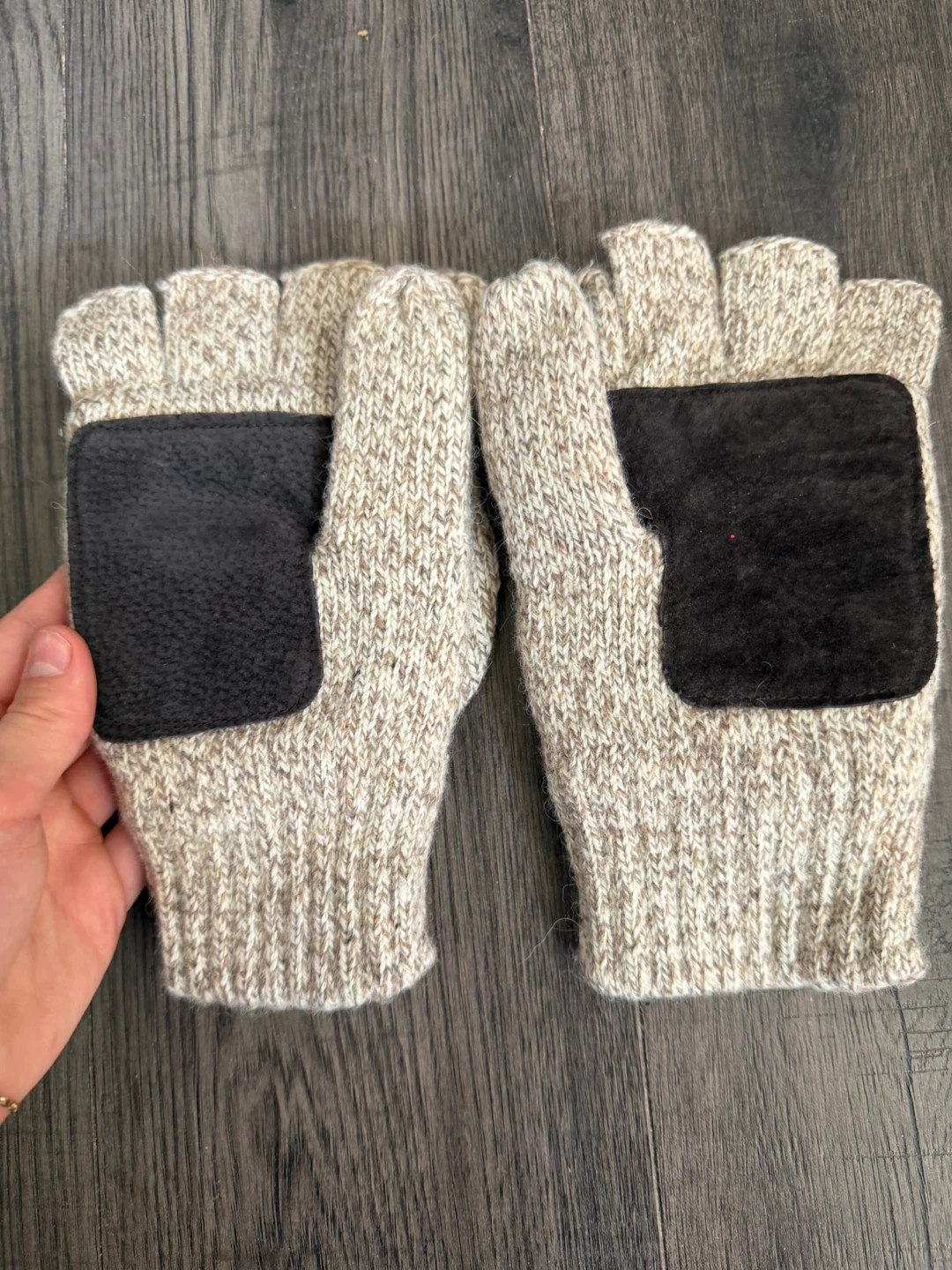 Convertible Mittens with Suede Patches - photo 3