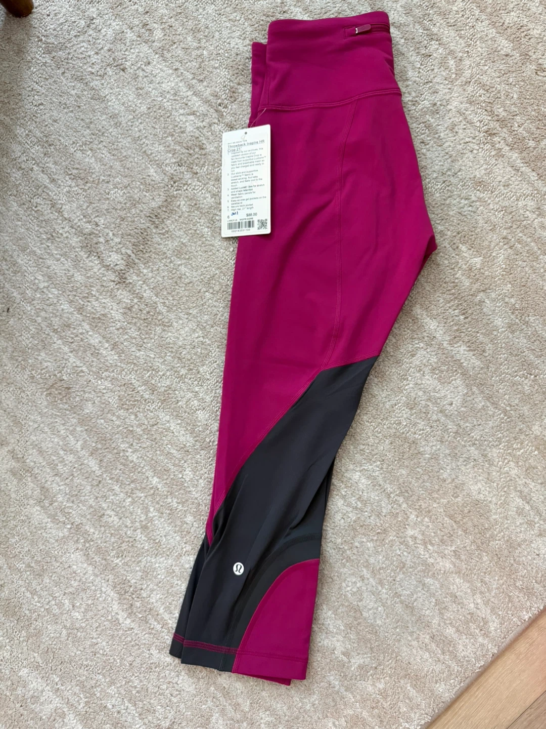 Lululemon Throwback Inspire HR Crop 21" Leggings