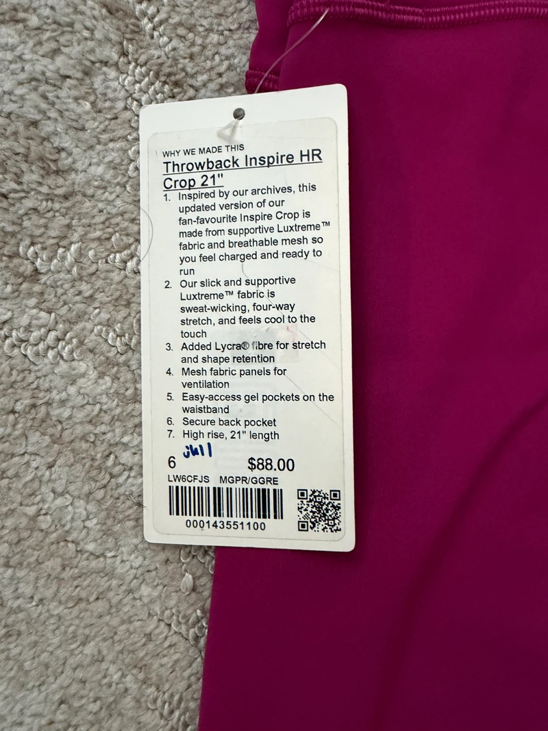 Lululemon Throwback Inspire HR Crop 21" Leggings - photo 3
