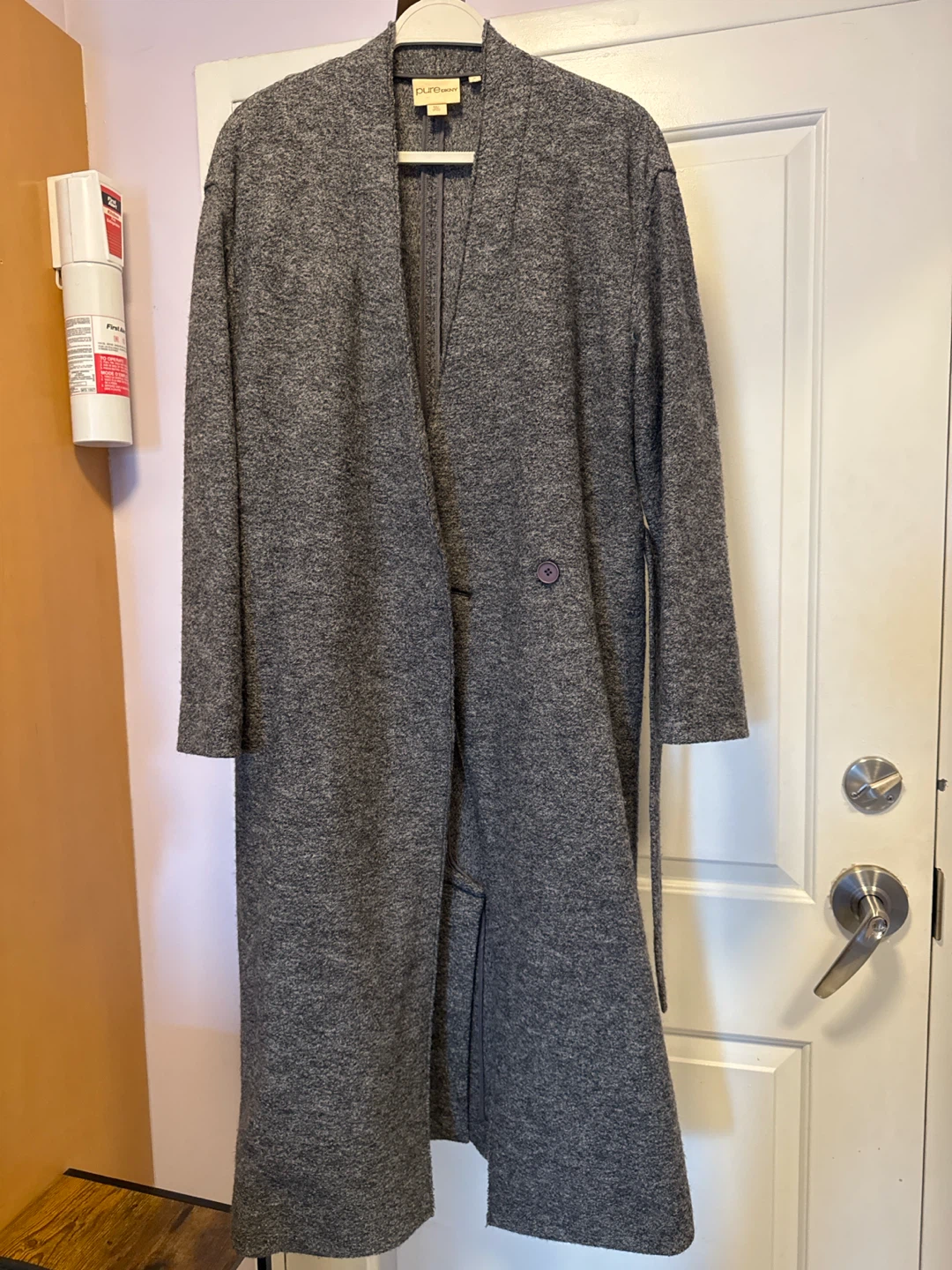 Pure DKNY Grey Wool Coat
