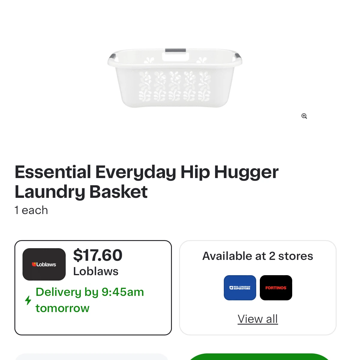 Essential Everyday Hip Hugger Laundry Basket