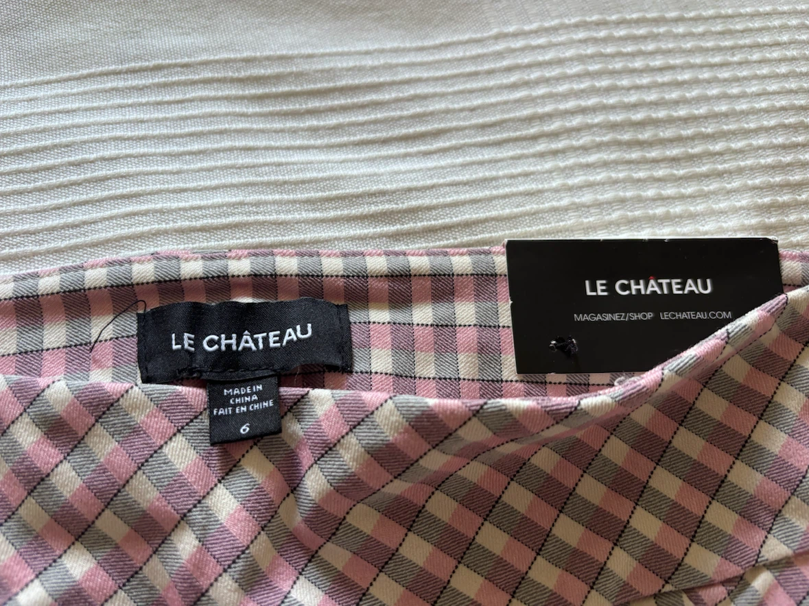LE CHÂTEAU Gingham Pants Size 6 - photo 2