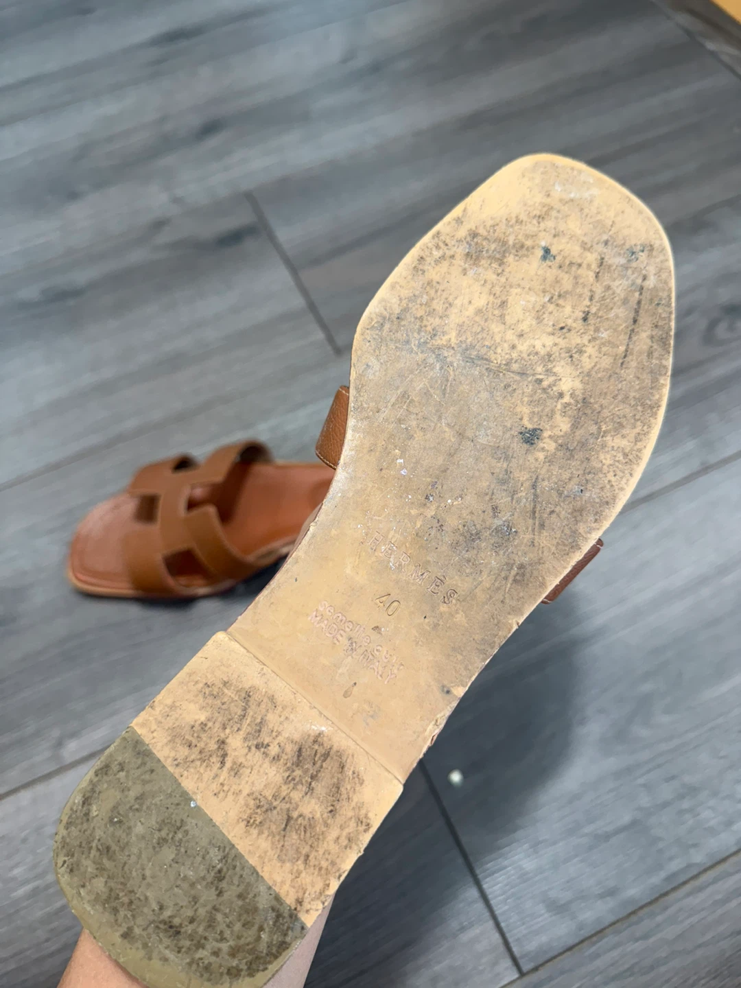 Hermès Sandals - Brown Leather Size 8 - photo 4