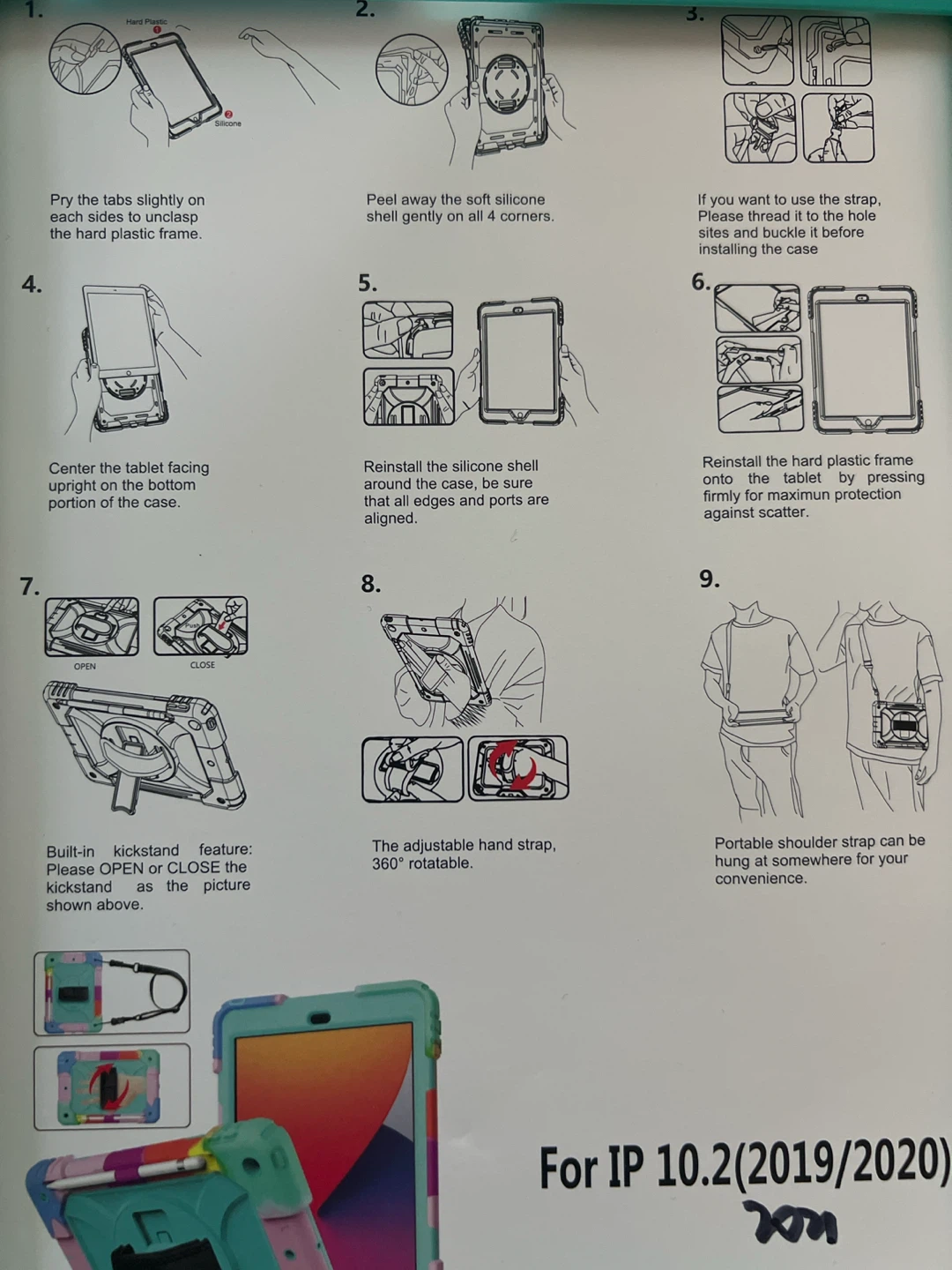 iPad 10.2" Case with Stand and Strap - photo 4