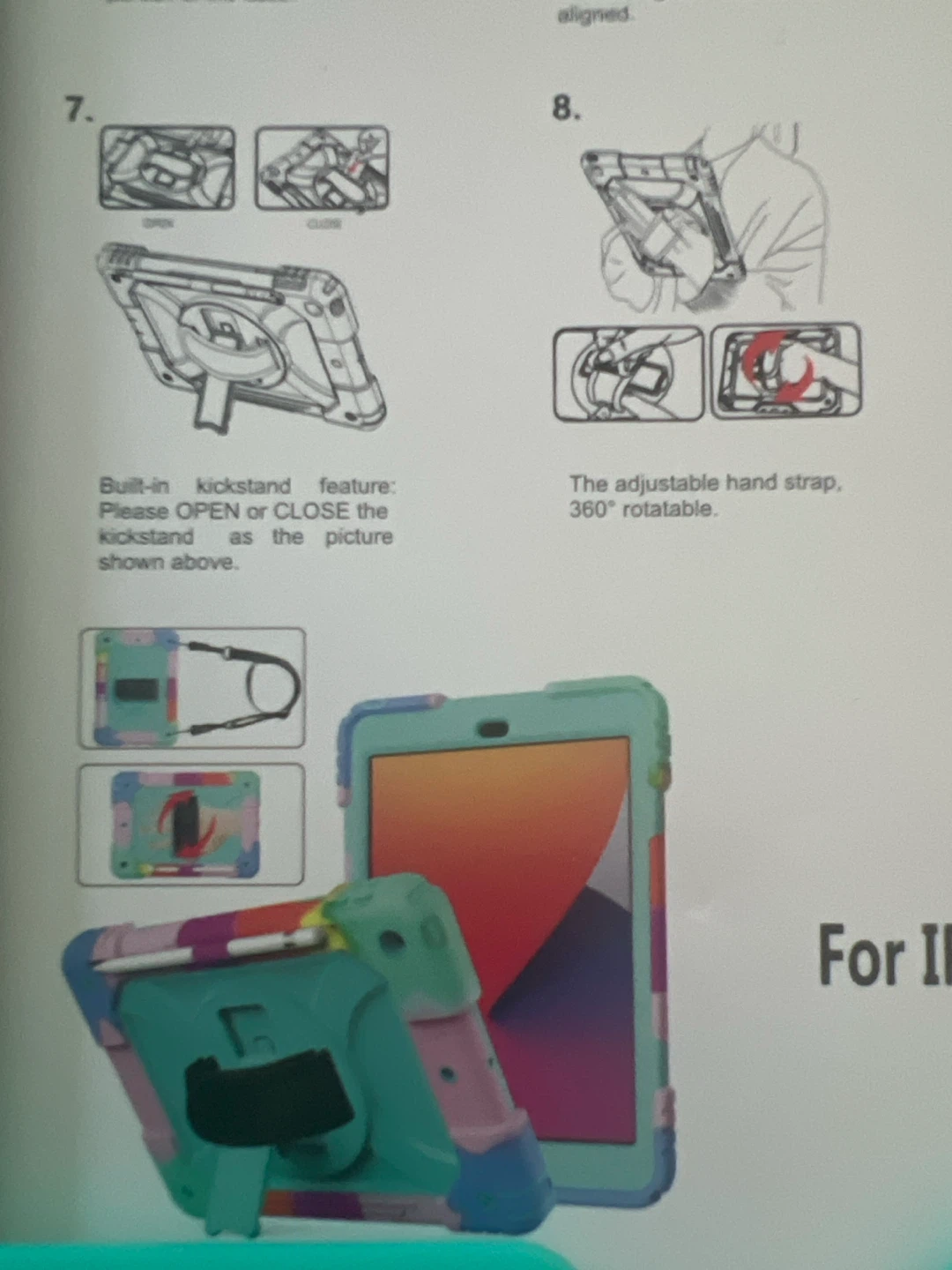 iPad 10.2" Case with Stand and Strap - photo 5