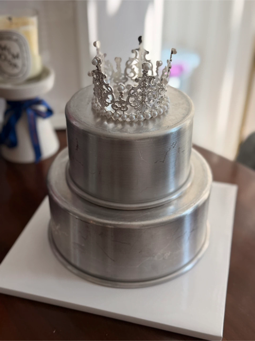 Tiara set( 2 sizes) for cake topper or decorations - photo 4