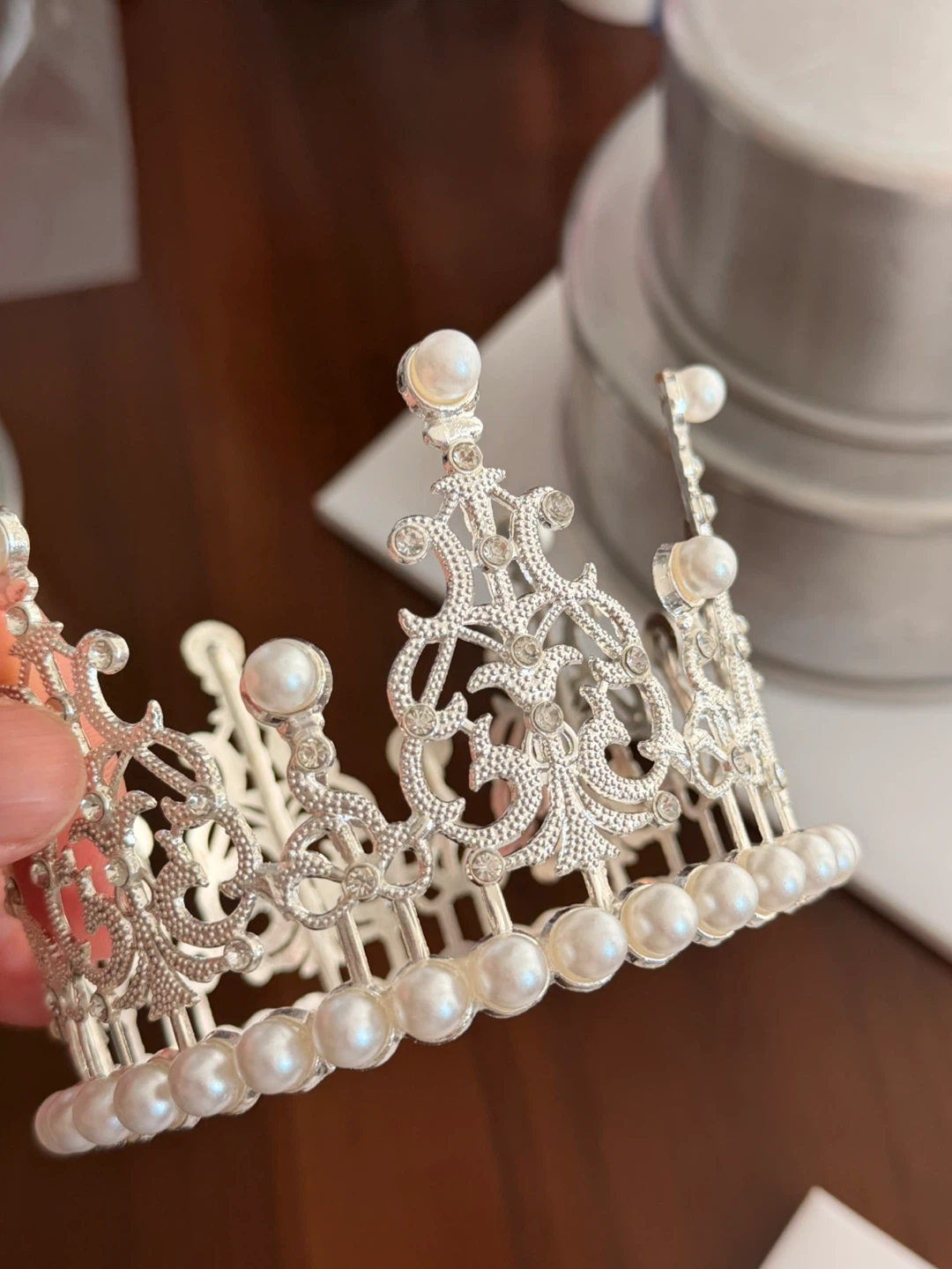 Tiara set( 2 sizes) for cake topper or decorations - photo 5