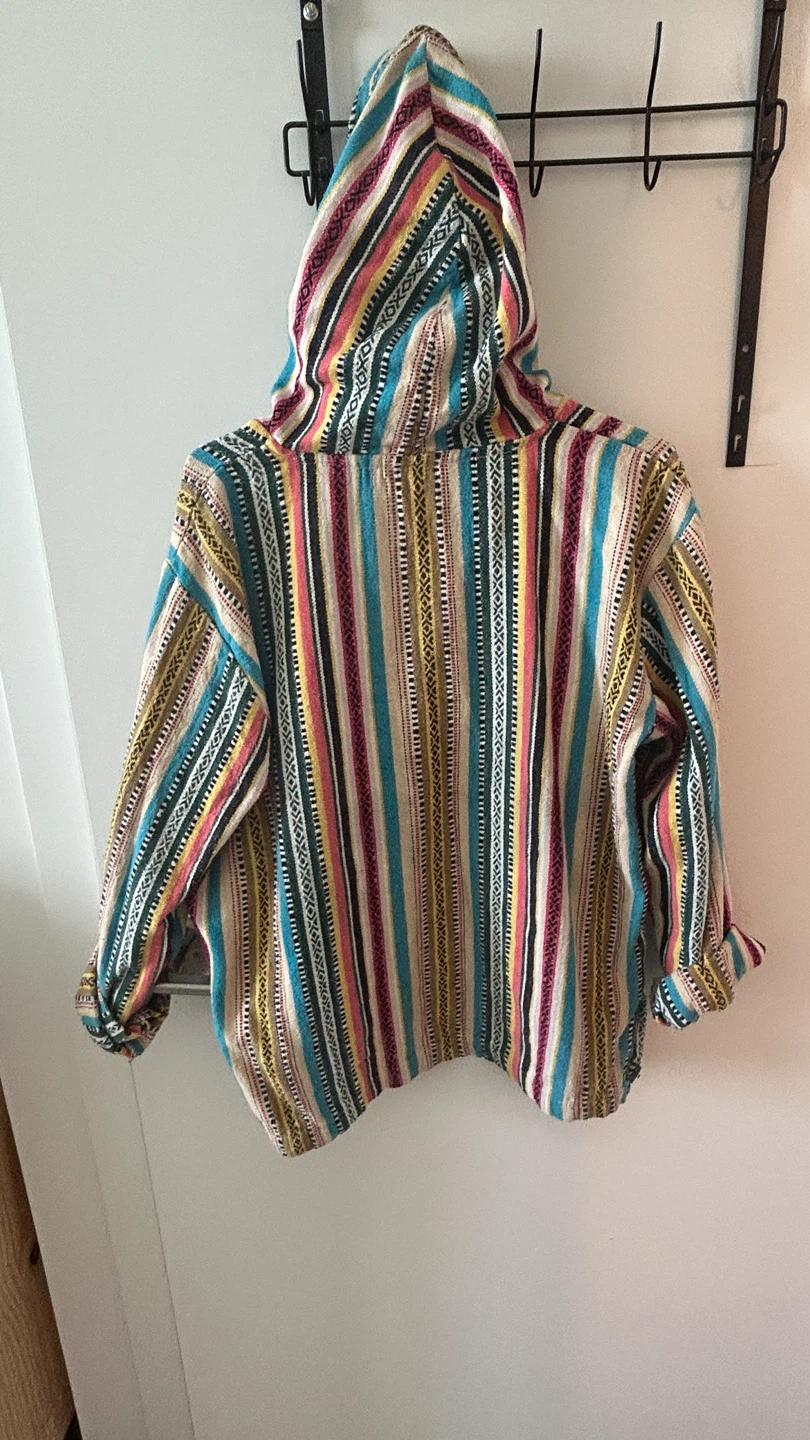Multicoloured Striped Baja Hoodie