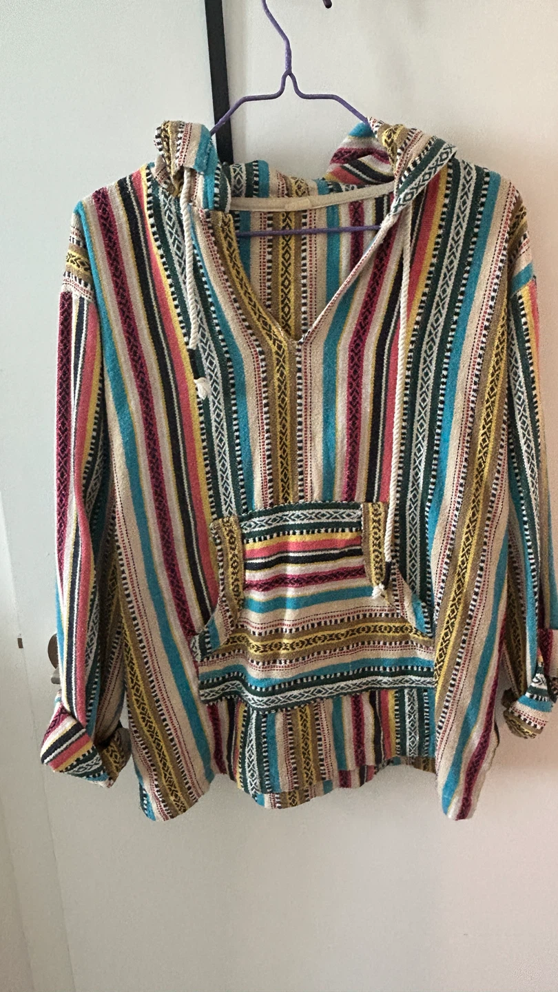 Multicoloured Striped Baja Hoodie - photo 2