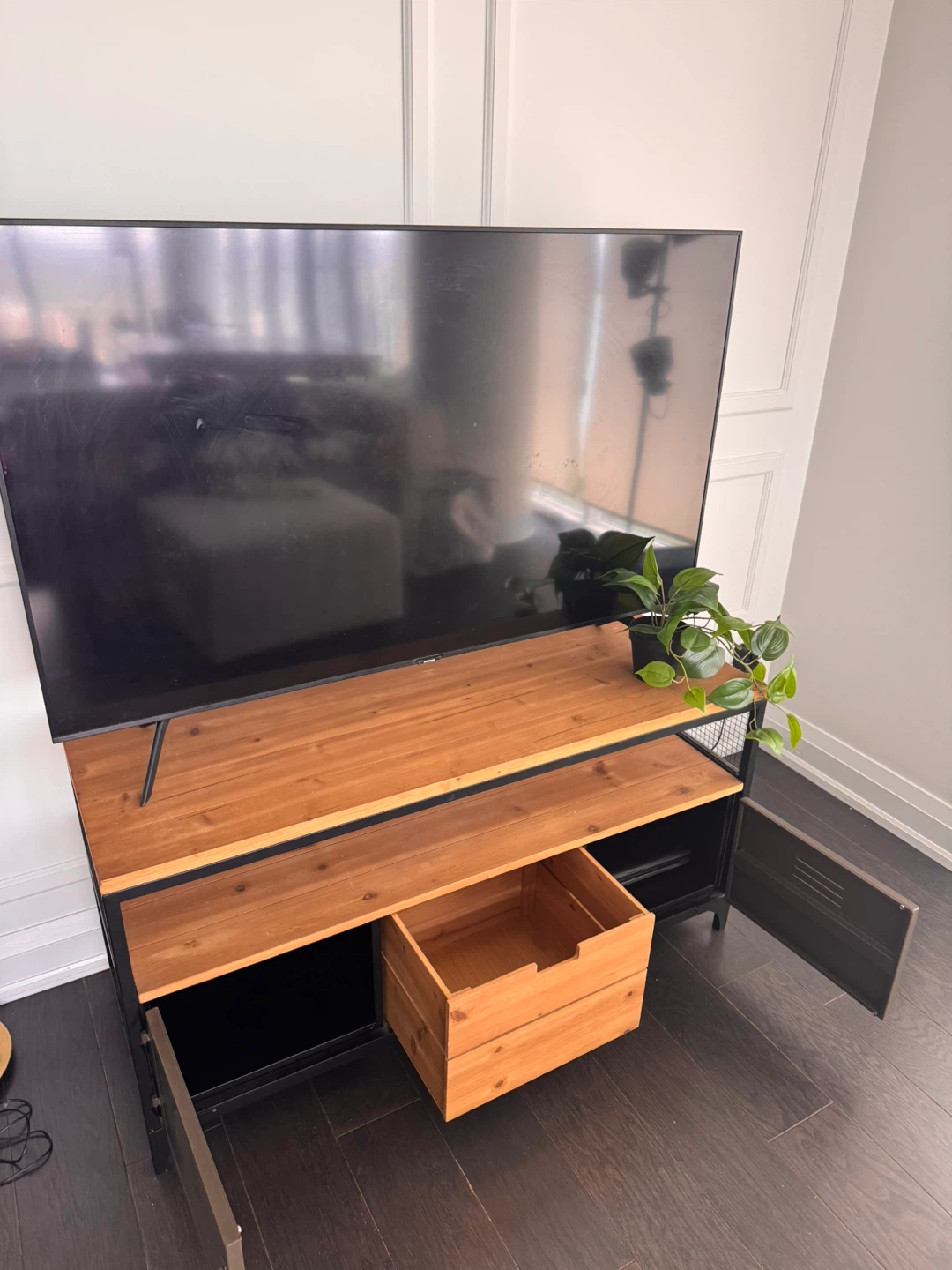 Industrial Wood & Metal TV Stand / Media Console - photo 2