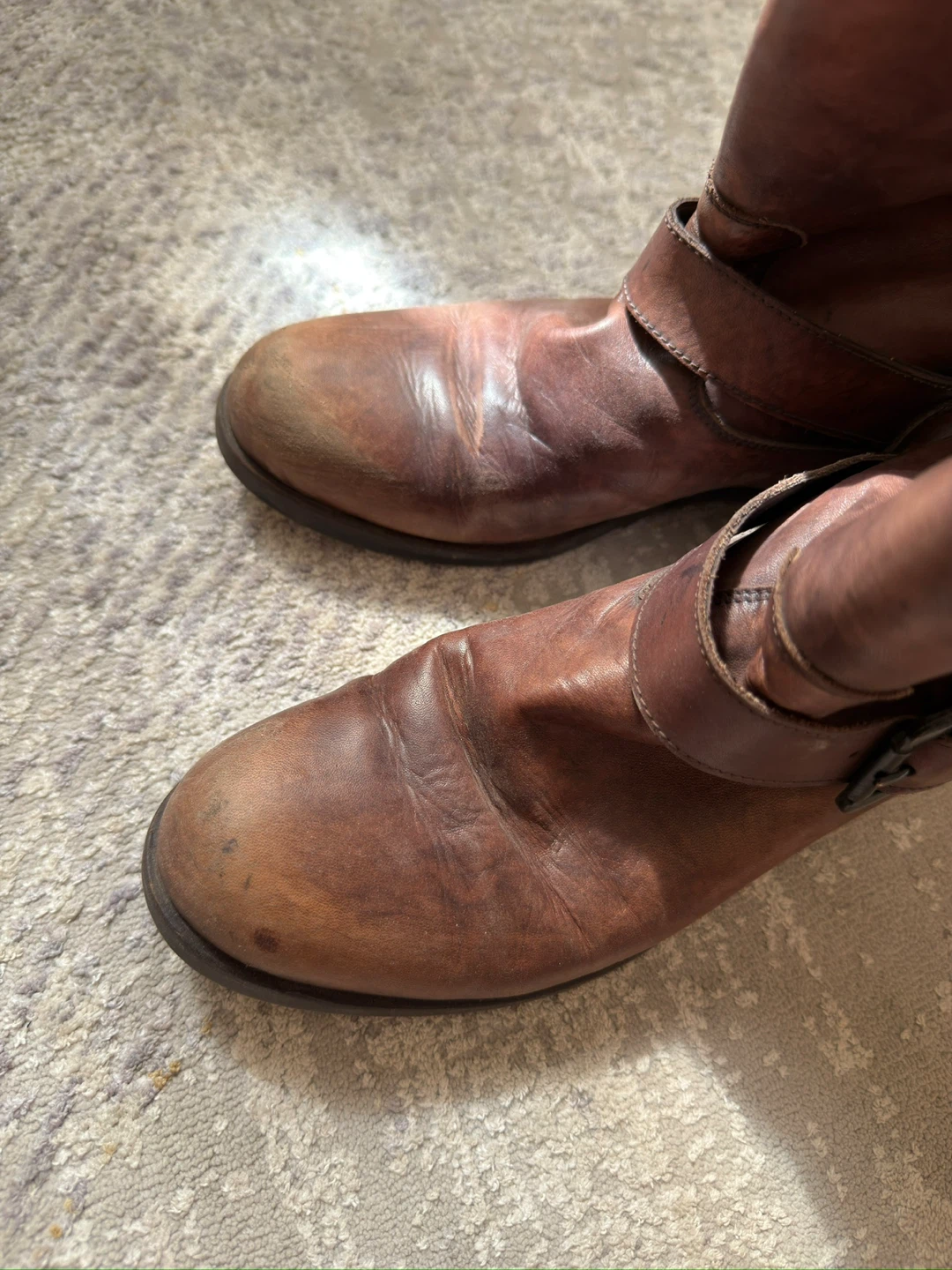 Brown Genuine Leather Boots - Size 38 - photo 2