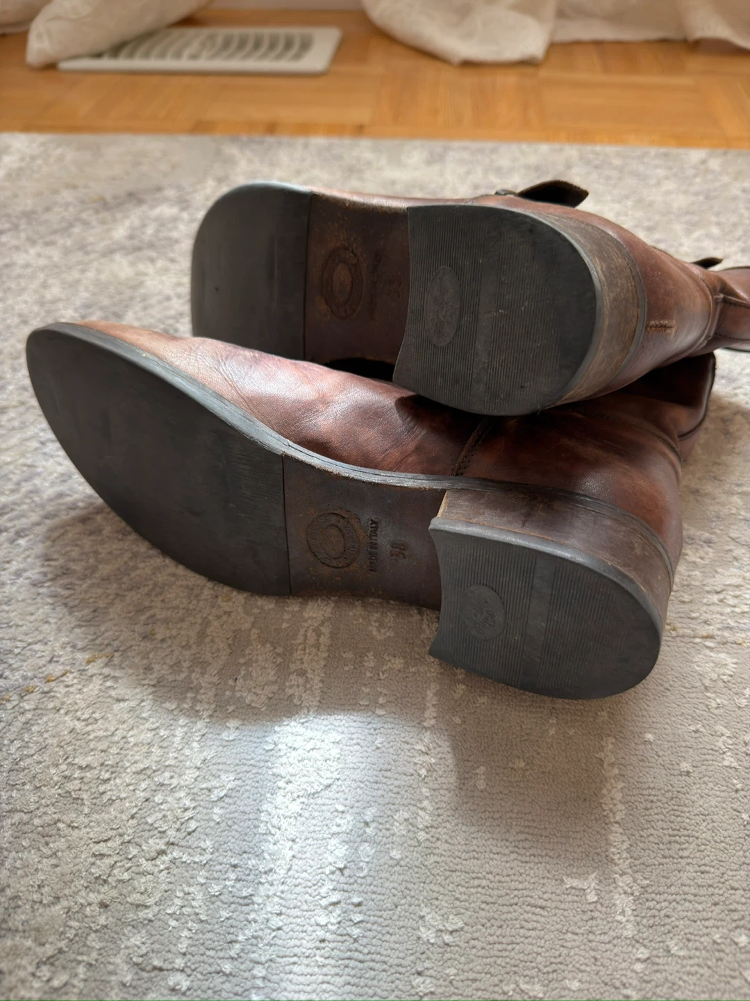 Brown Genuine Leather Boots - Size 38 - photo 4