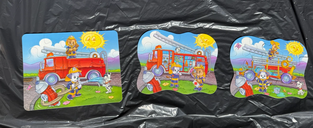 Set of 3 Firefighter-Themed Kids Puzzles - photo 2