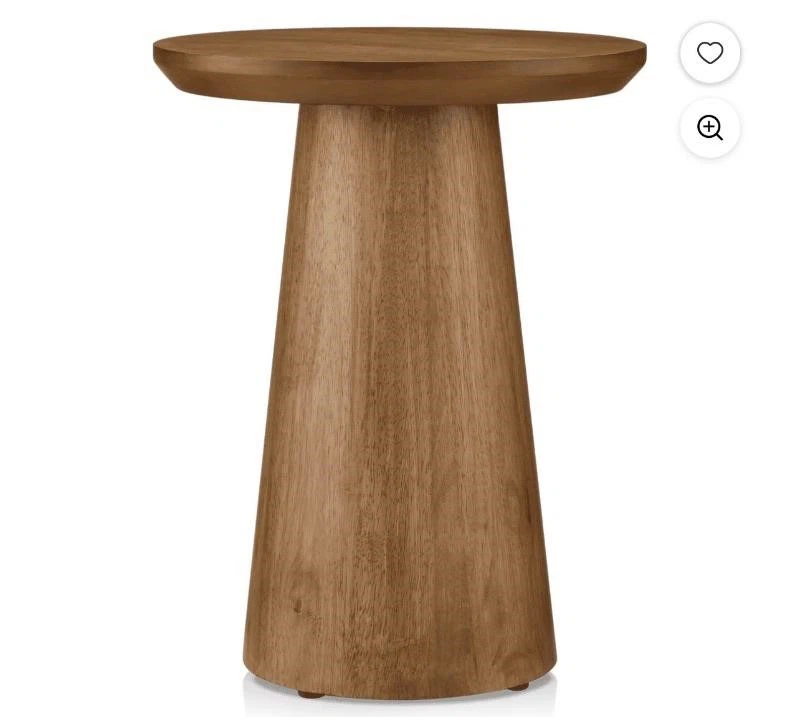 Mango Wood Hourglass Side Table