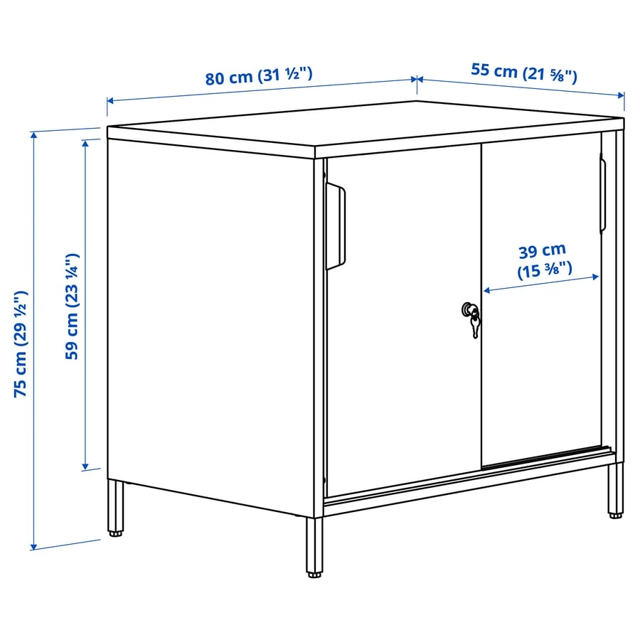IKEA TROTTEN Locking Metal Cabinet / Storage - $80 - photo 3