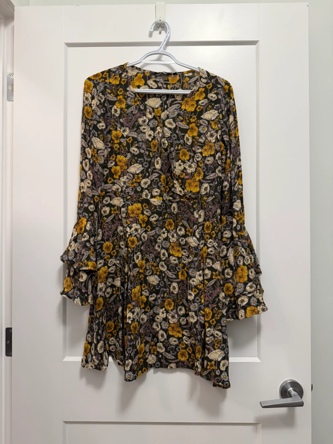 Floral Bell Sleeve Dress - Size M