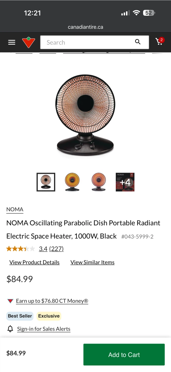 NOMA Oscillating Radiant Heater - photo 2