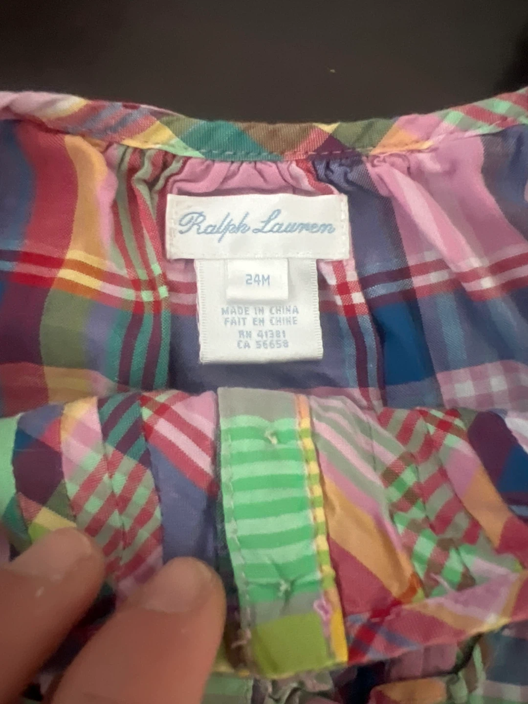 RALPH LAUREN - Plaid Bubble ROMPER - 24 Months Baby / Toddler - photo 2