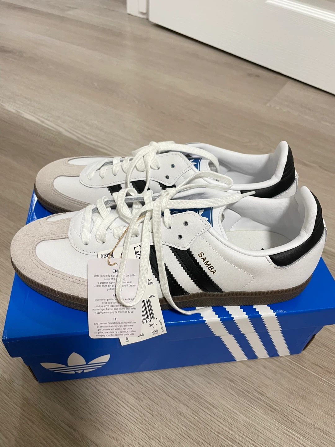 Adidas Samba OG Shoes White Black Gum Sole - photo 2