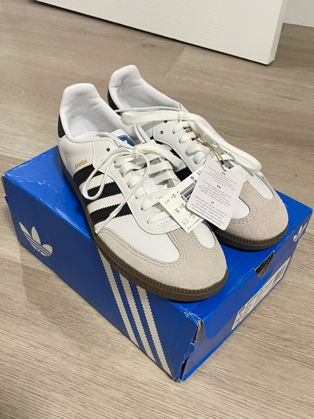 Adidas Samba OG Shoes White Black Gum Sole - photo 5