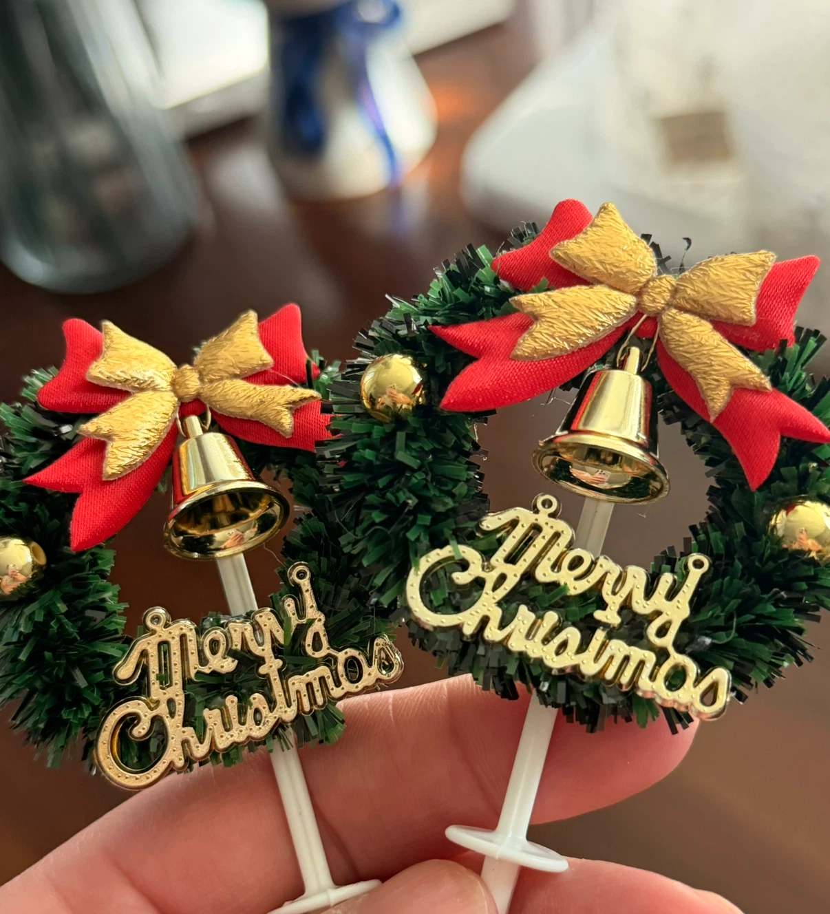 Christmas Wreath & Tree Cake Toppers