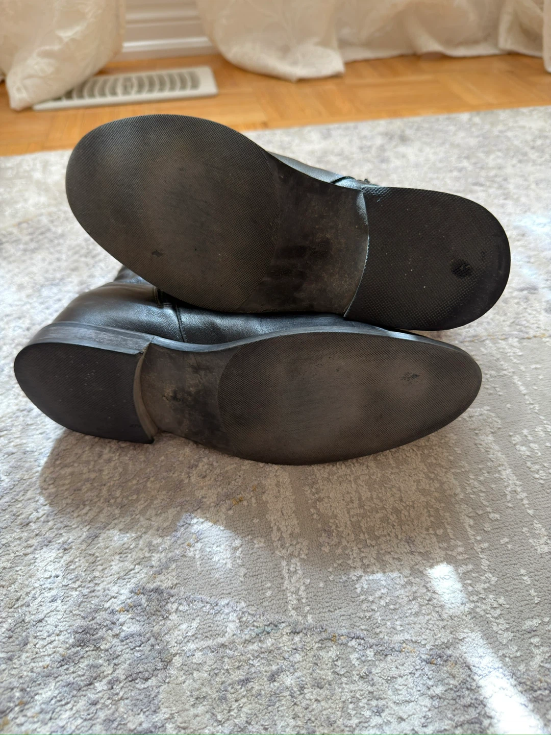Black Genuine Leather Fur Lined Boots - photo 5