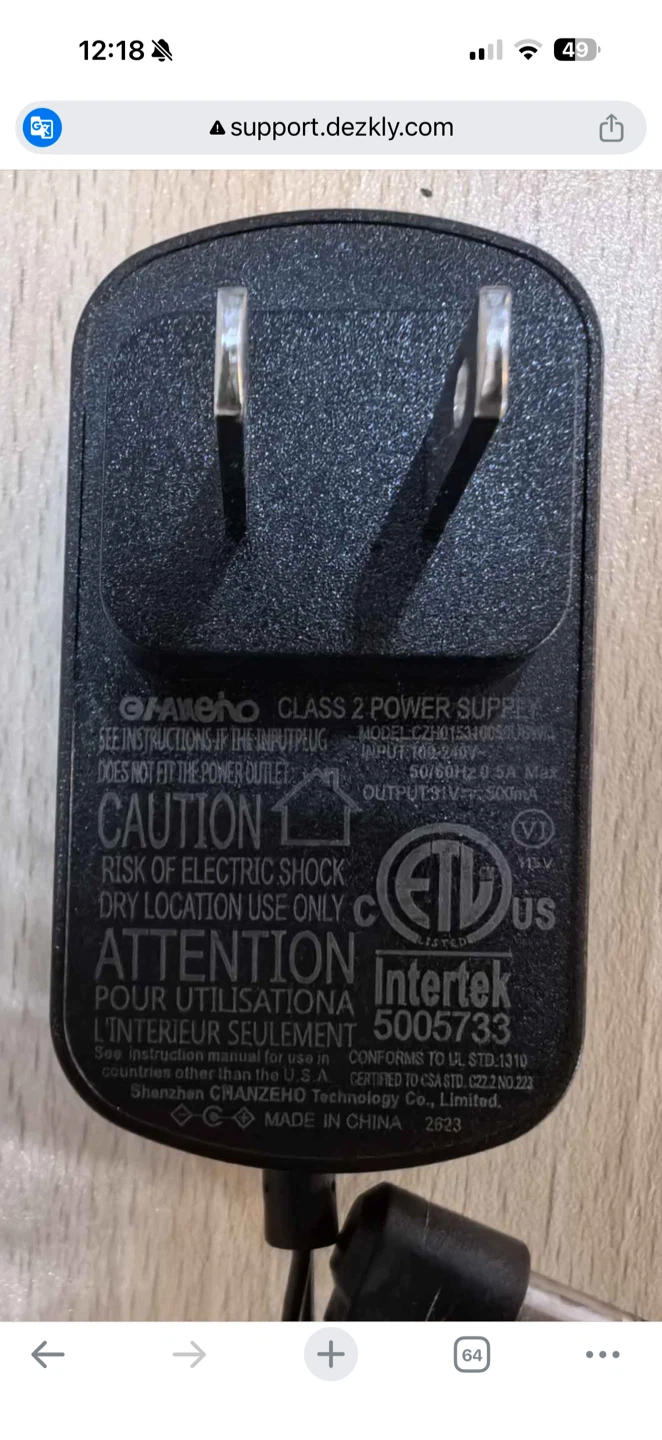 H318 Dezkly H318 I'm looking for a charger for this model.