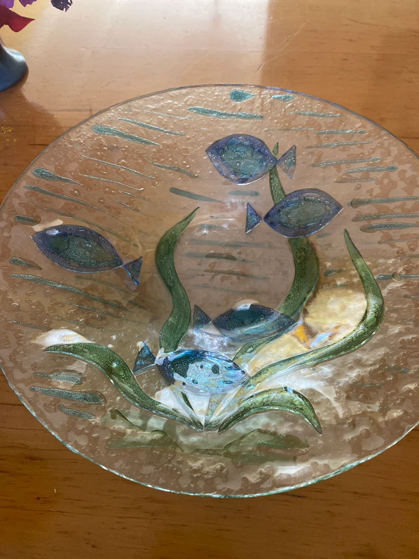Hand made glass bowl