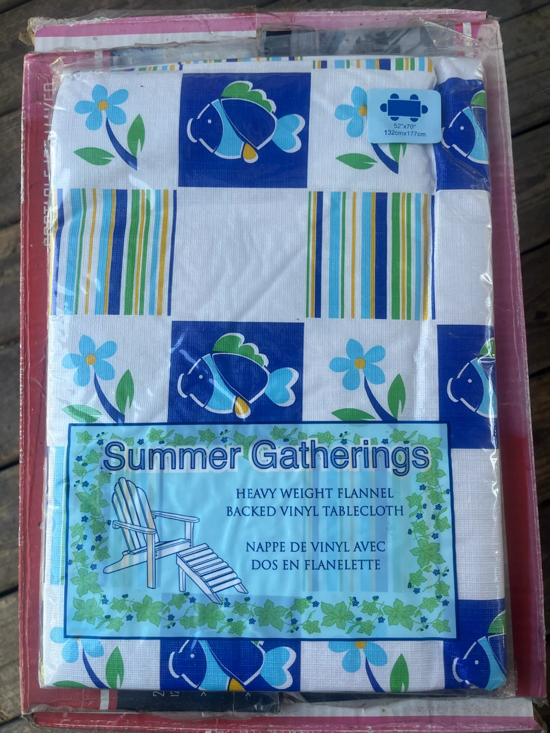 Summer Gatherings Vinyl Tablecloth 52" x 70"