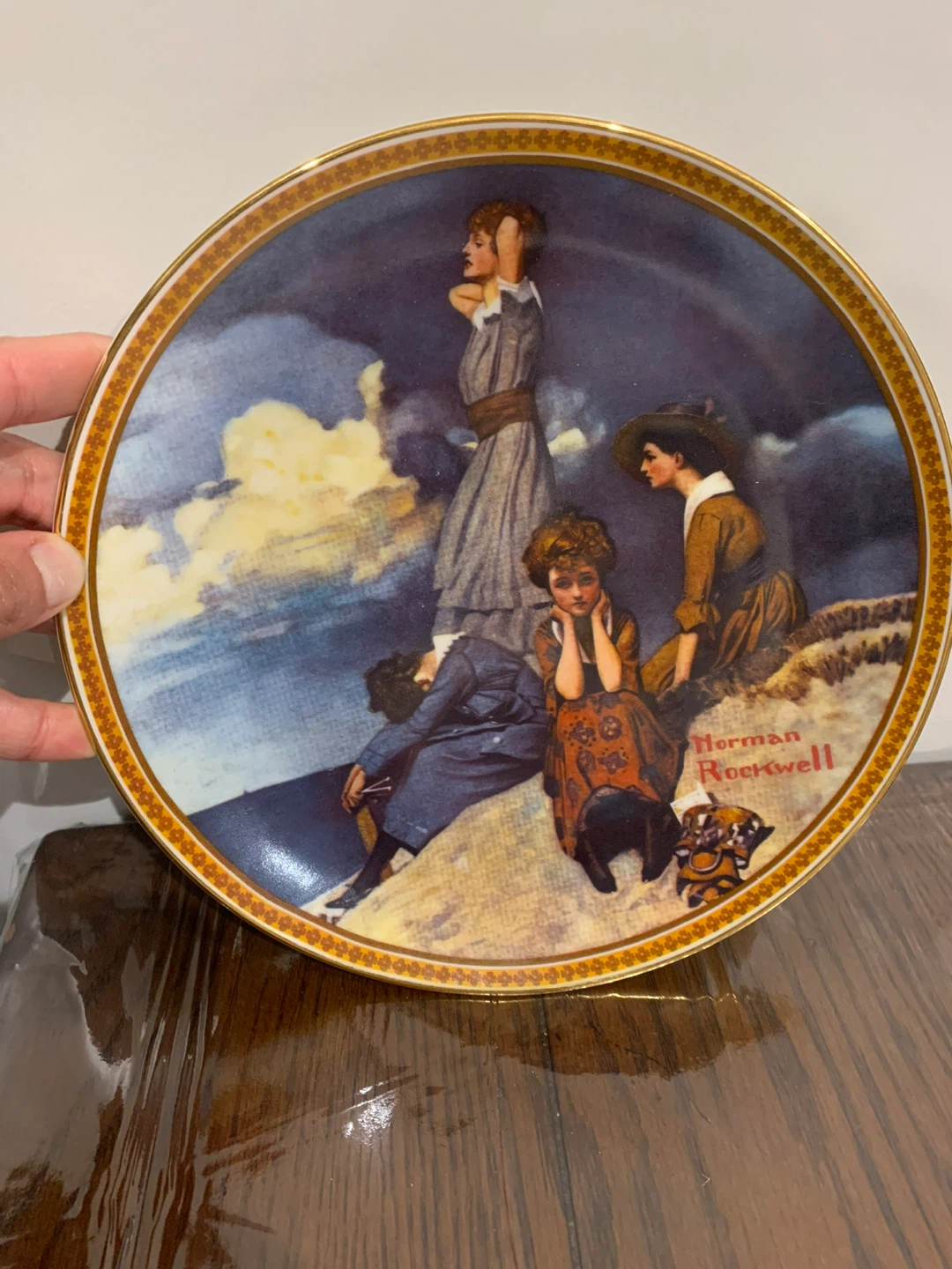 4 Vintage Norman Rockwell Collector Plates