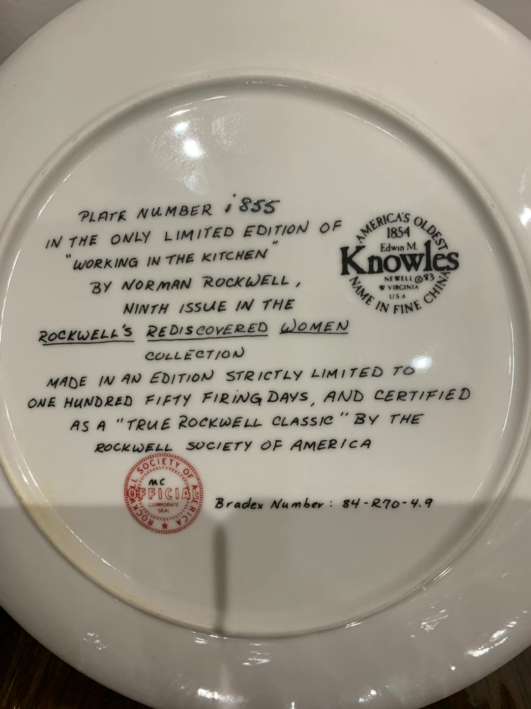 4 Vintage Norman Rockwell Collector Plates - photo 4