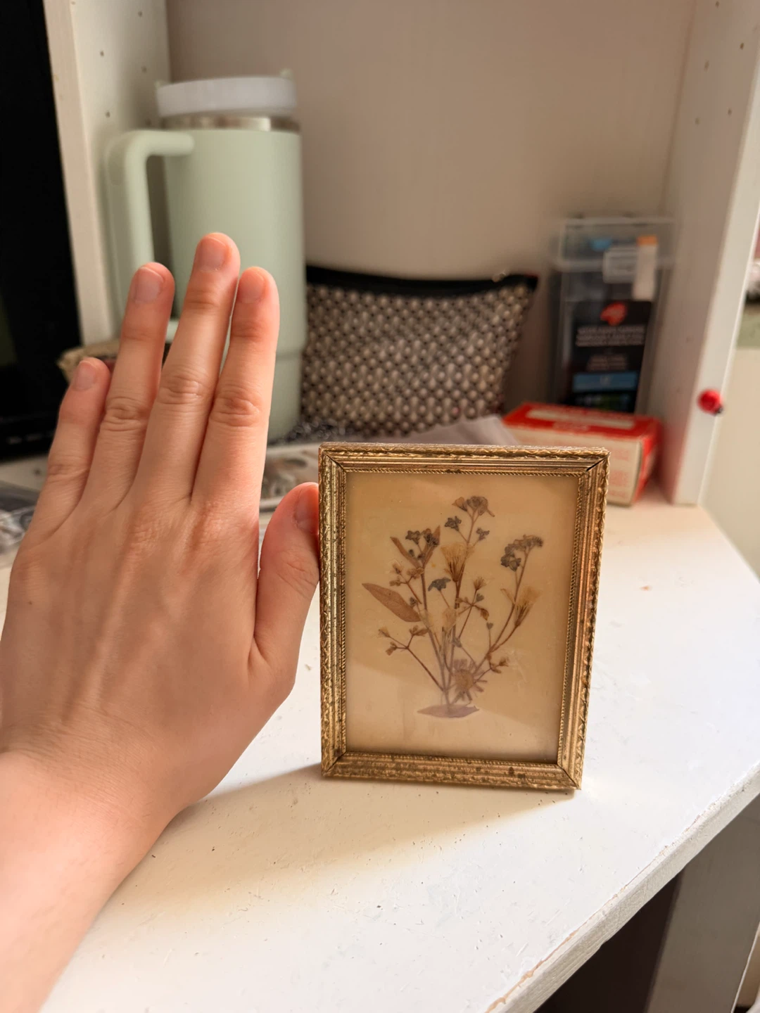 Gold Framed Pressed Flower Picture
