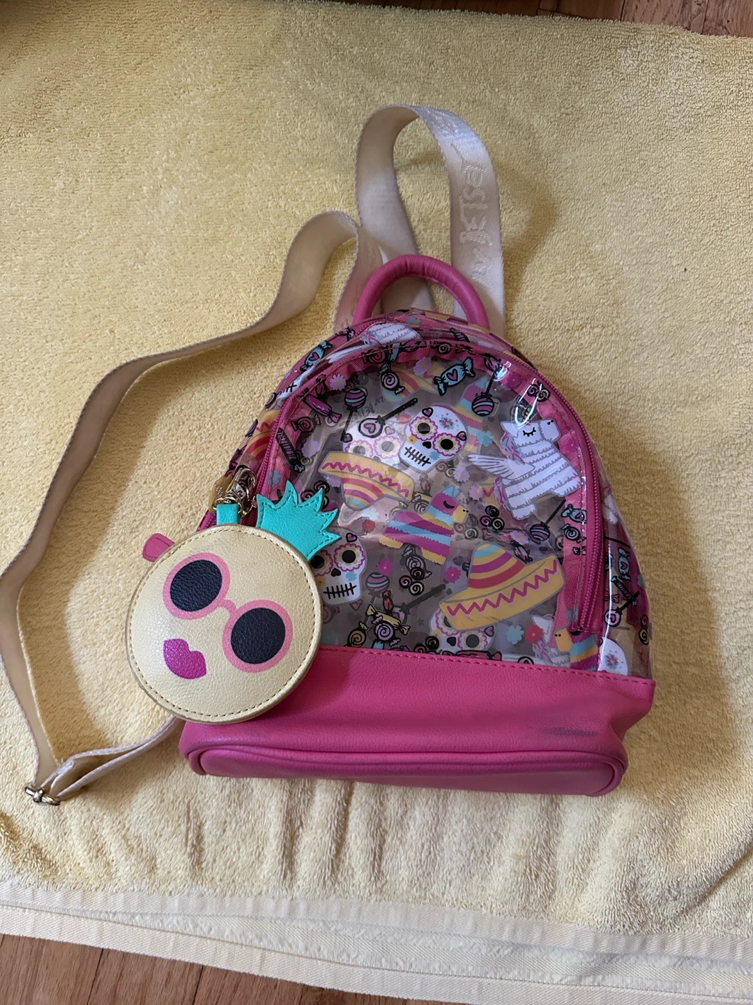 BETSEY JOHNSON Day of the Dead Bag Backpack, Skulls, Candy