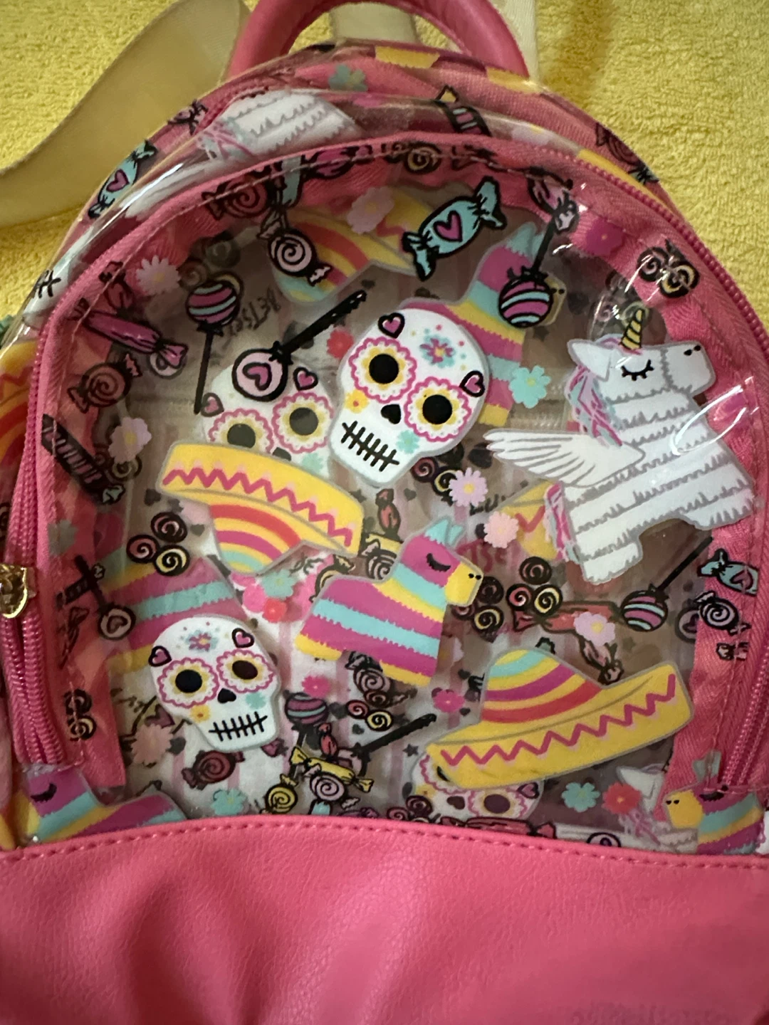 BETSEY JOHNSON Day of the Dead Bag Backpack, Skulls, Candy - photo 3