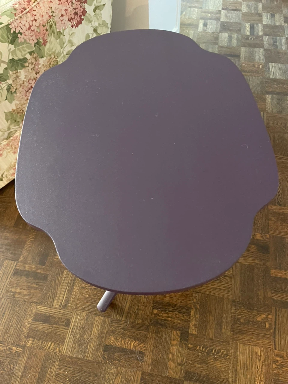 Velvet Plum Pedestal Accent Table - photo 2