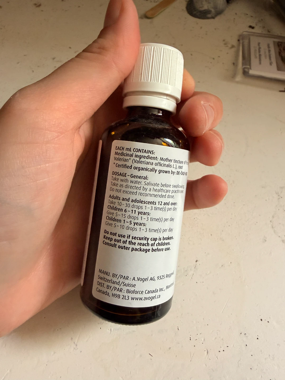A. Vogel Valerian Valeriane 50ml Mother Tincture - photo 2