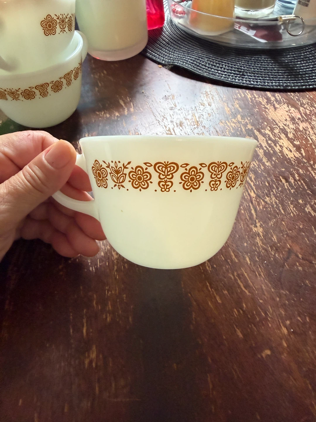 Set of 4 CorningWare Gold Butterfly Mugs