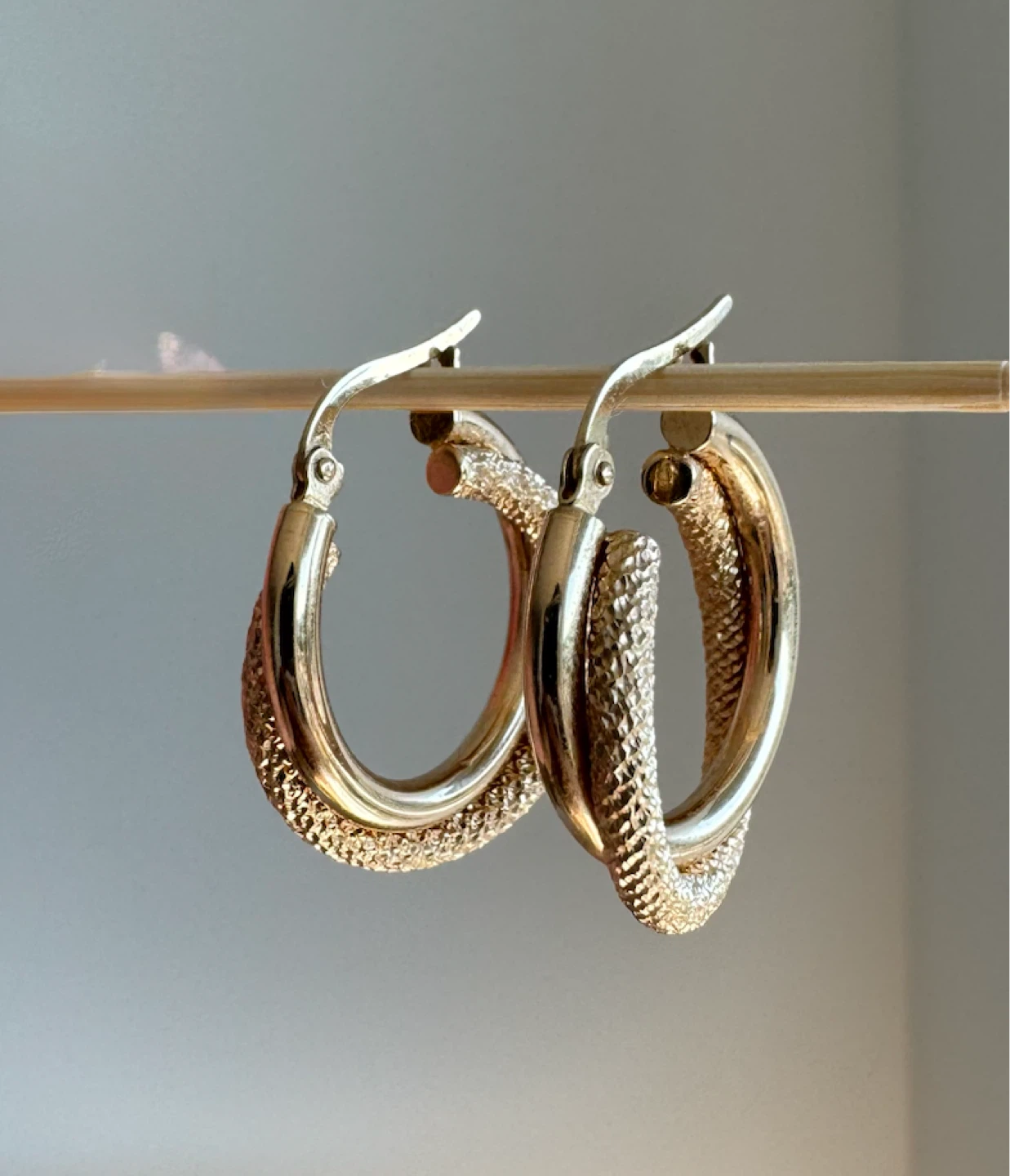 18K Double Hoop earrings