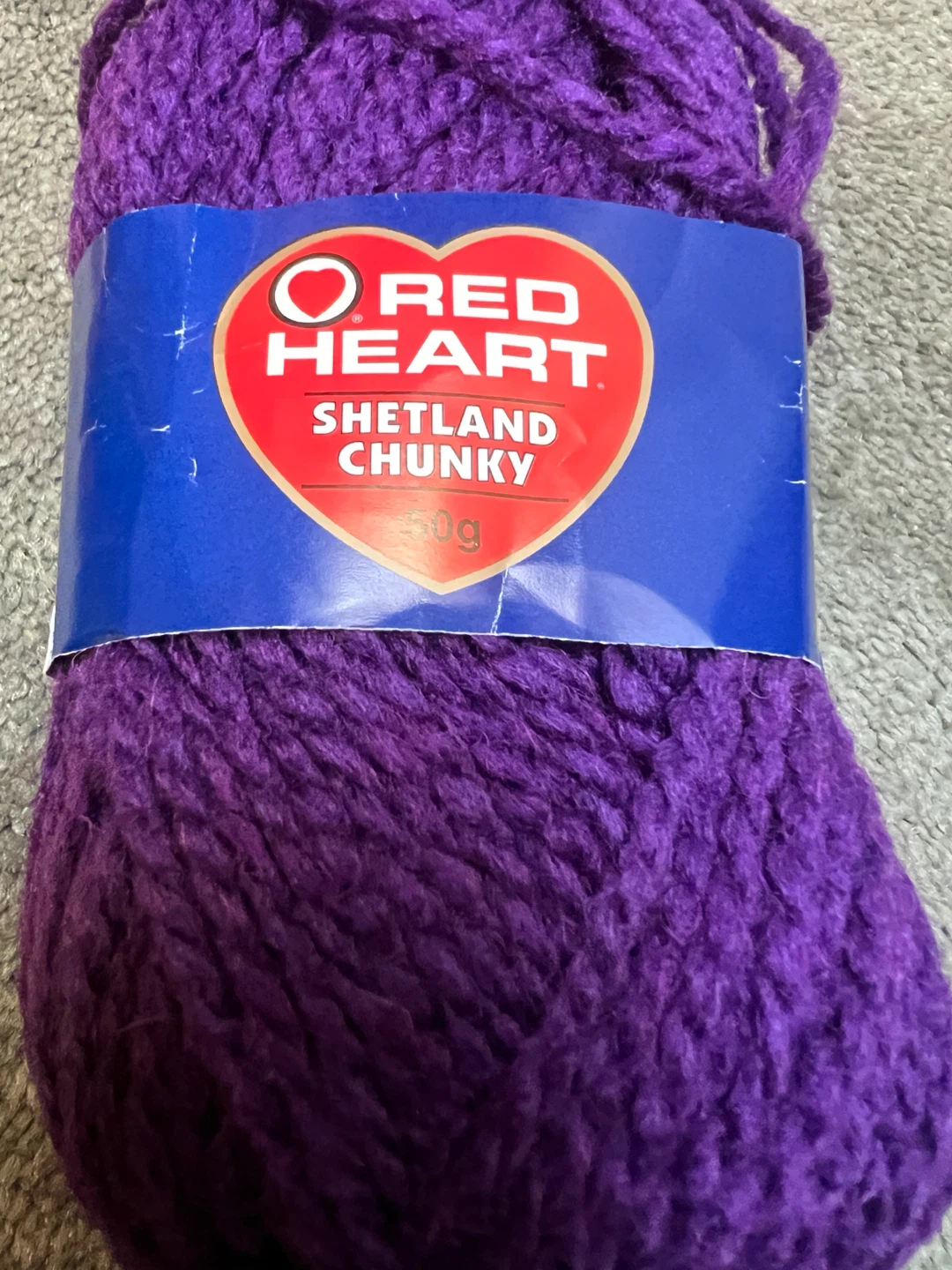 10 Balls of Red Heart Shetland Chunky Yarn, Purple - photo 2