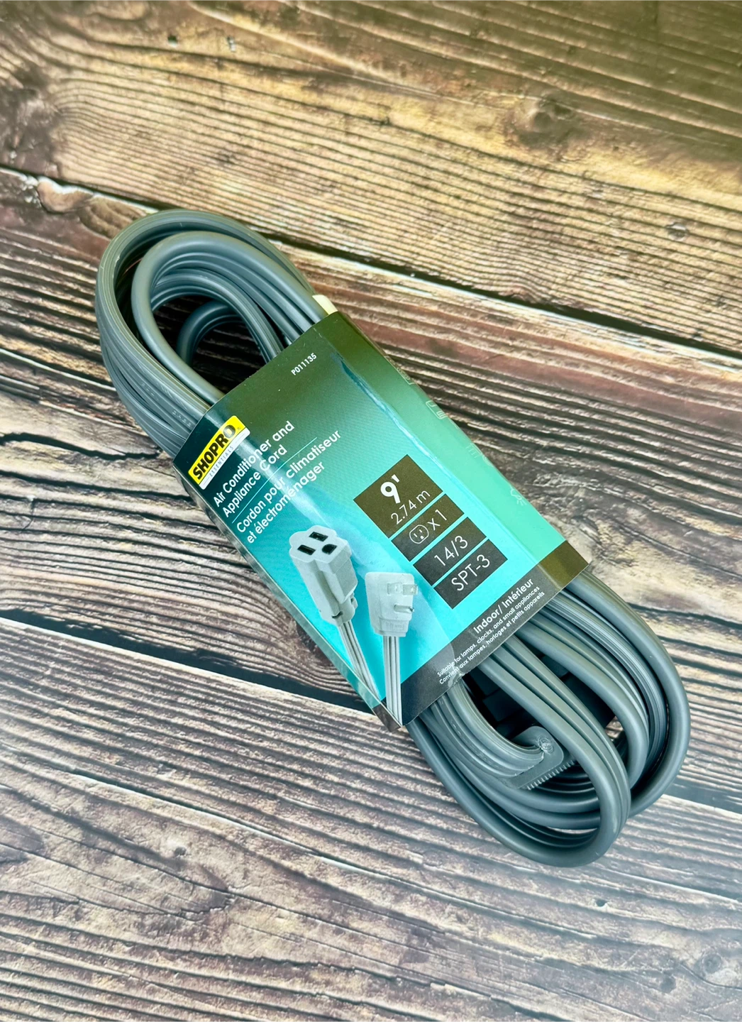 New Extension Cord Cord - 9 ft - Shopro Appliance Cord